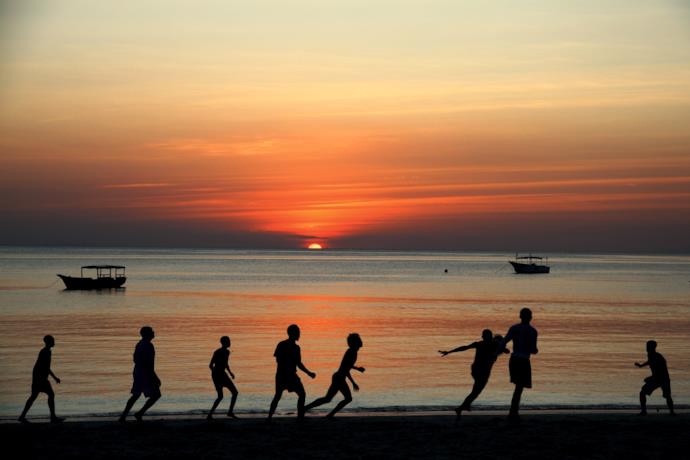 Giochi da spiaggia a Zanzibar