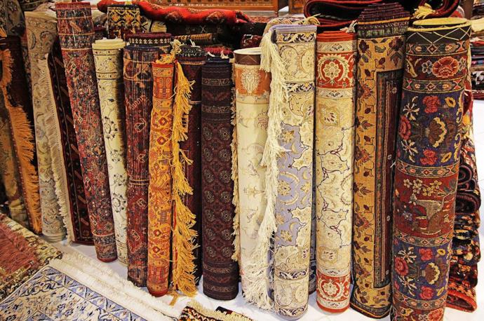 Tradizionali tappeti persiani a Isfahan, Iran