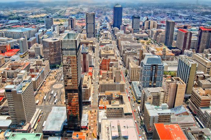 Skyline di Johannesburg, Sudafrica