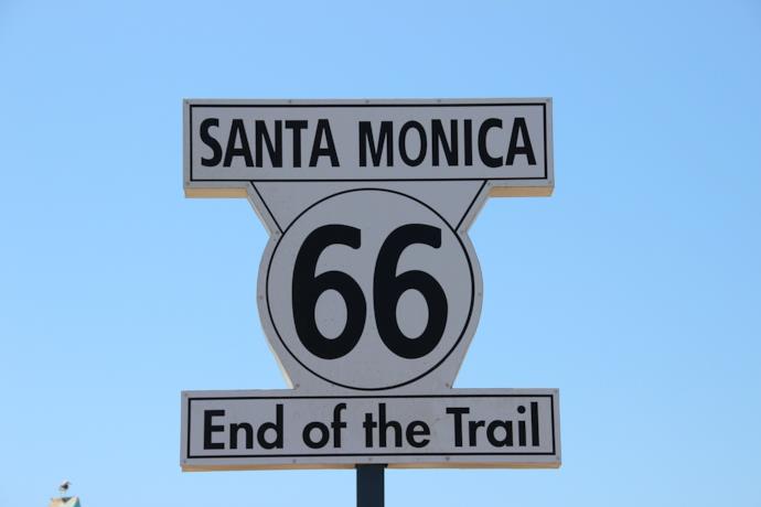 La fine della Route 66 a Santa Monica