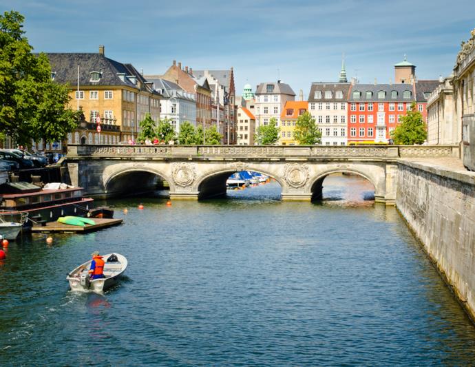 Il centro storico di Copenaghen in Danimarca
