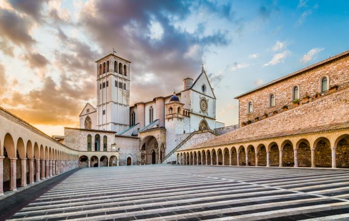 La chiesa di San Francesco ad Assisi.