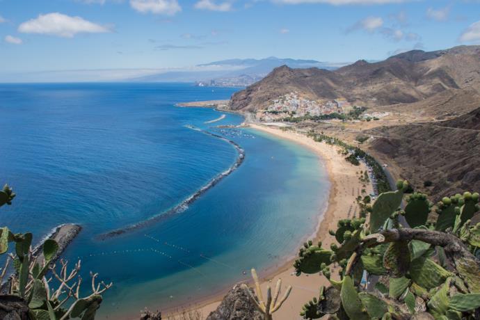 Vista di una spiaggia di Tenerife