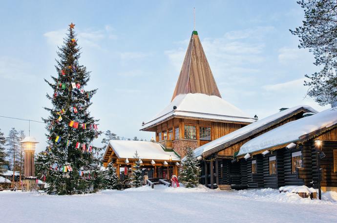 Villaggio di Babbo Natale a Rovaniemi in Finlandia