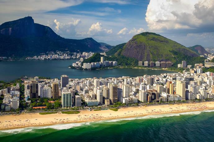 Spiaggia di Ipanema a Rio de Janeiro in Brasile