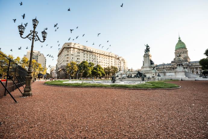 Piazza del congresso a Buenos Aires