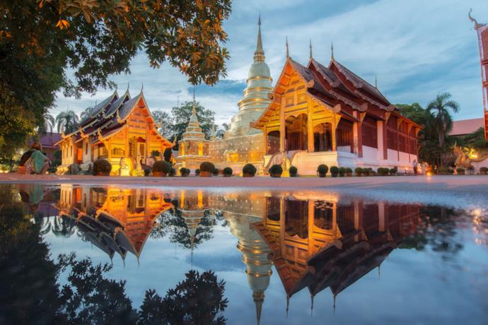 Uno dei Wat a Chiang Mai, Thailandia
