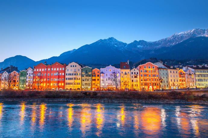 La città di Innsbruck in Austria a Natale