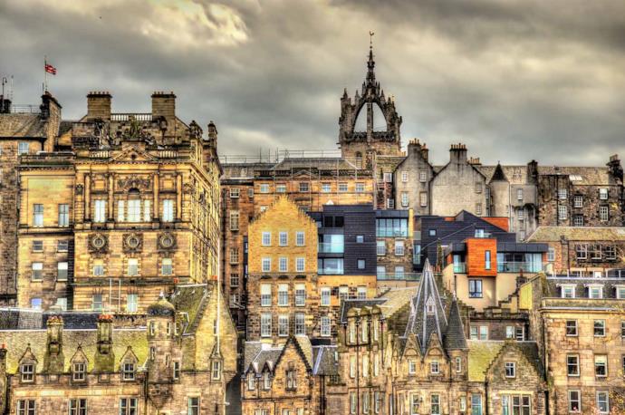 La città di Edinburgo, Scozia
