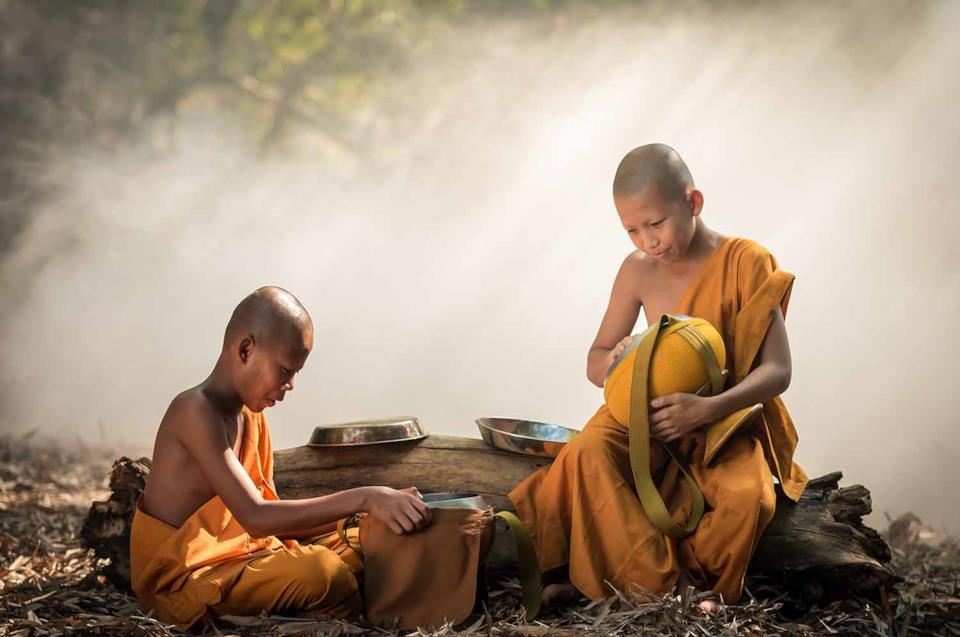 Bambini monaci in Myanmar