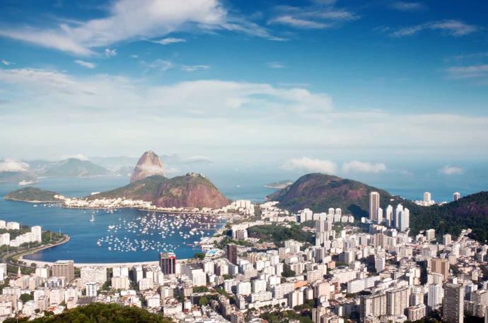 Panorama di Rio de Janeiro in Brasile
