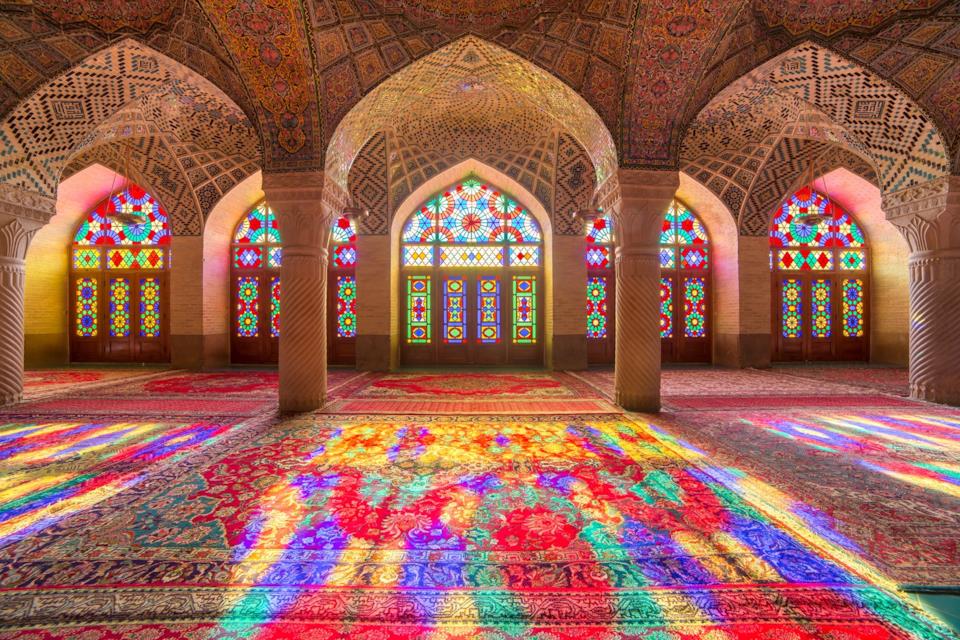 Iran, Shiraz, interni della moschea Al Nasir Mulk