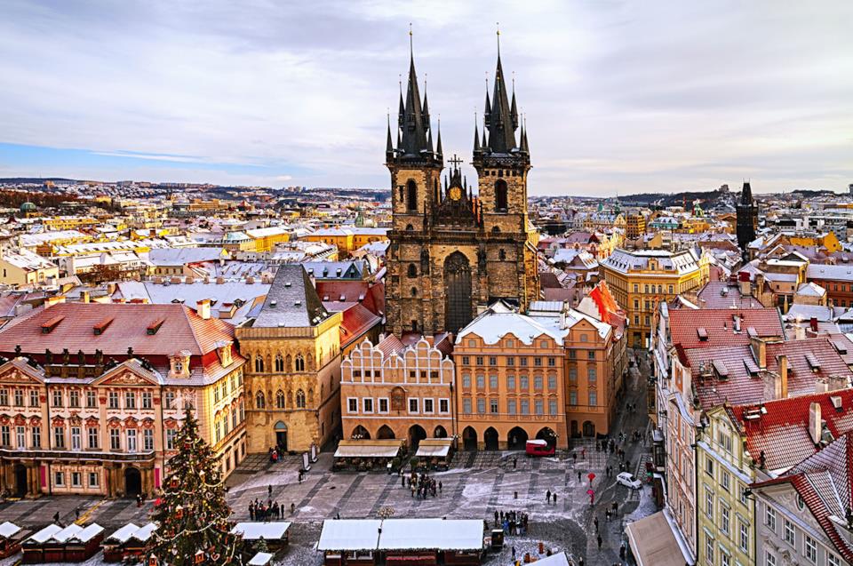 Centro storico di Praga in inverno
