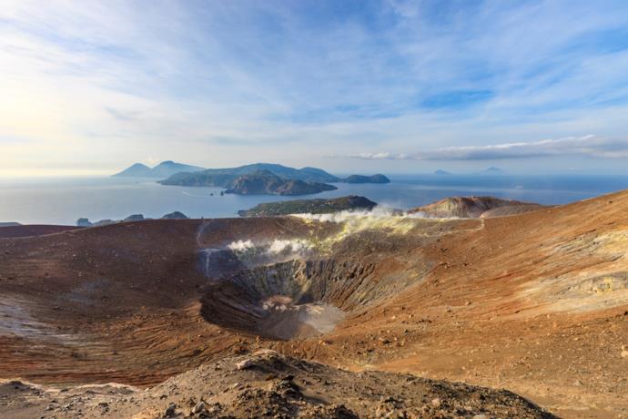 Il Gran Cratere di Vulcano nelle isole Eolie