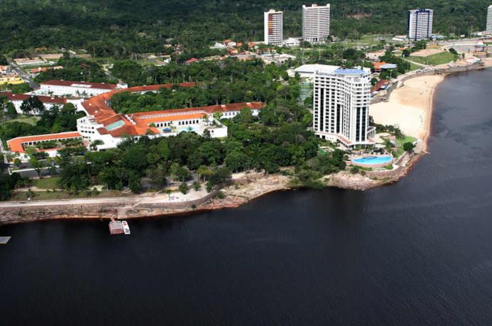 Panorama con palazzi di Manaus in Brasile