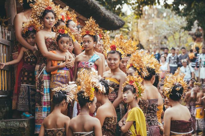 Danzatrici di Bali in Indonesia
