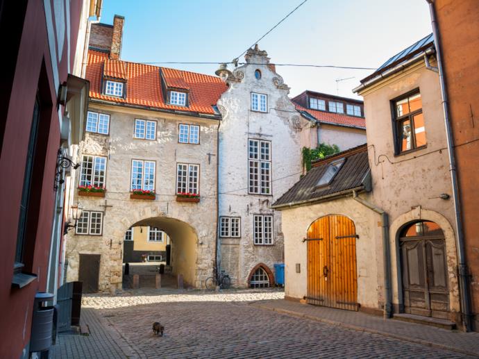 Scorcio della Città Vecchia di Riga