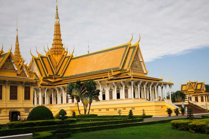 Esterno del Palazzo Reale di Phnom Penh in Cambogia