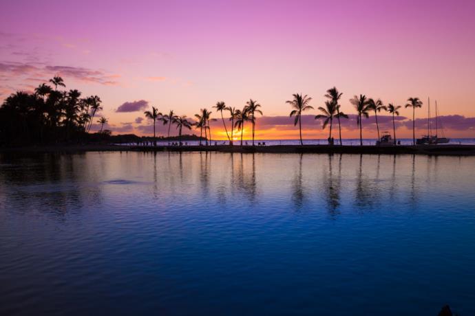 Le Hawaii al tramonto