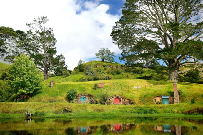 Case di Hobbiton in Nuova Zelanda