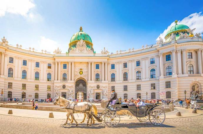 Veduta dell'Alte Hofburg a Vienna