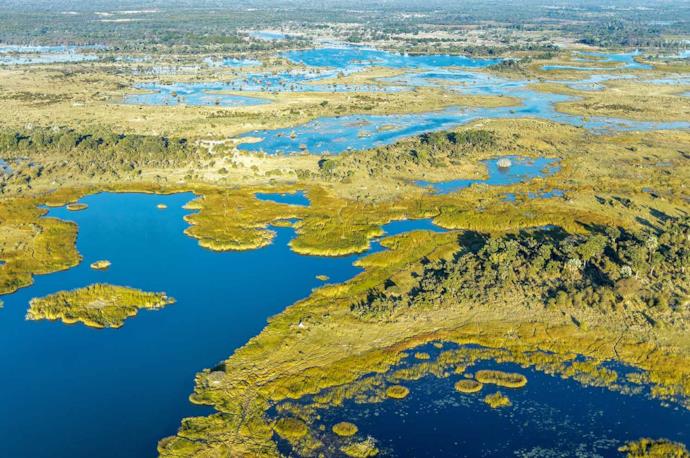 Botswana, panorama del Delta dell'Okavango