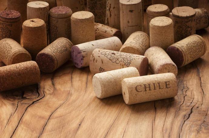 Tappi di vini tipici cileni