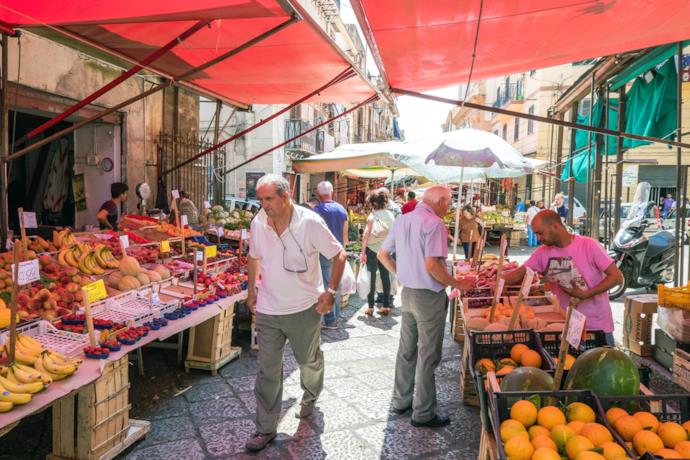 Un mercato di Palermo