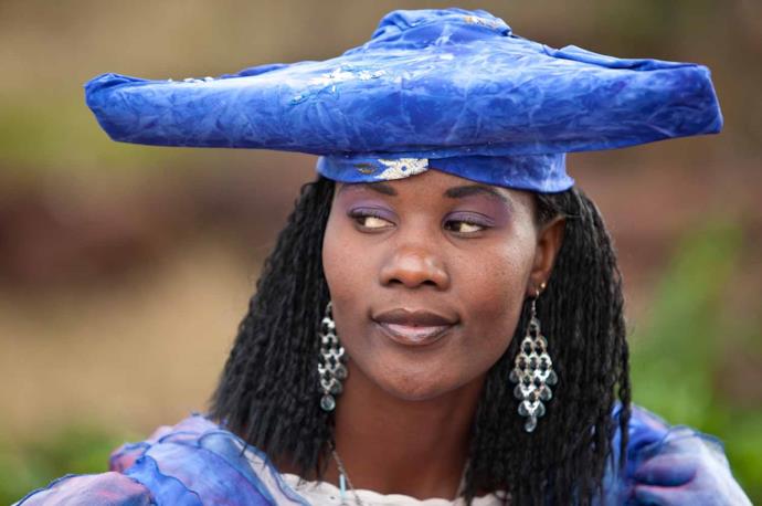 Donna dell'etnia Herero in Namibia
