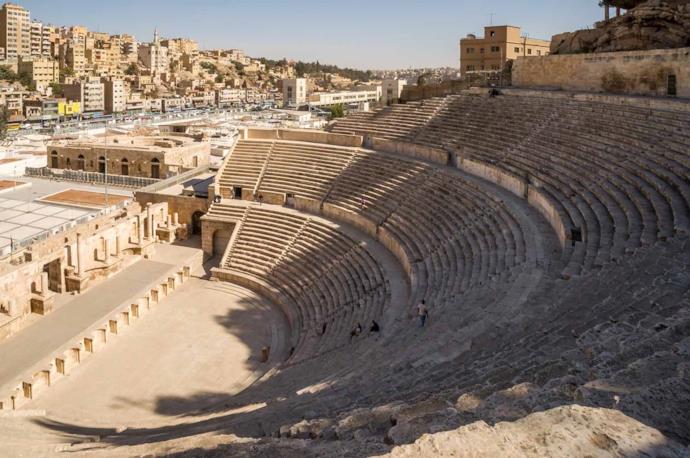 Rovine del teatro romano di Amman, Giordania