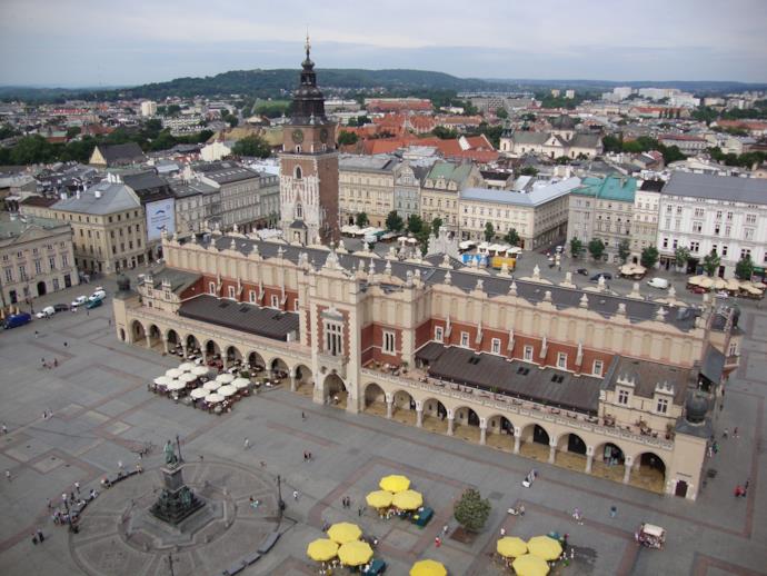 La piazza centrale di Cracovia: Rynek Główny