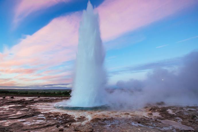 Un geyser islandese