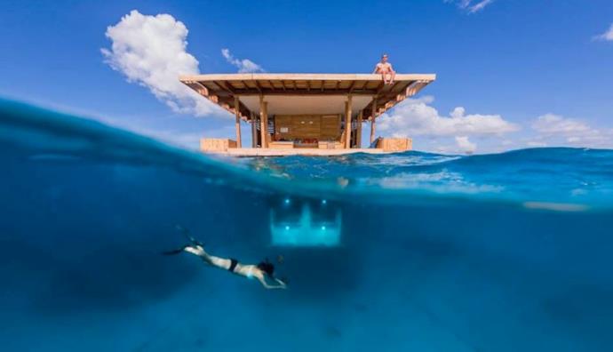 The Manta Resort, Pemba Island, alloggio sopra e sott'acqua