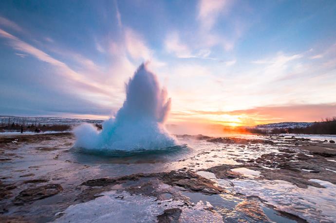 Un geyser in Islanda