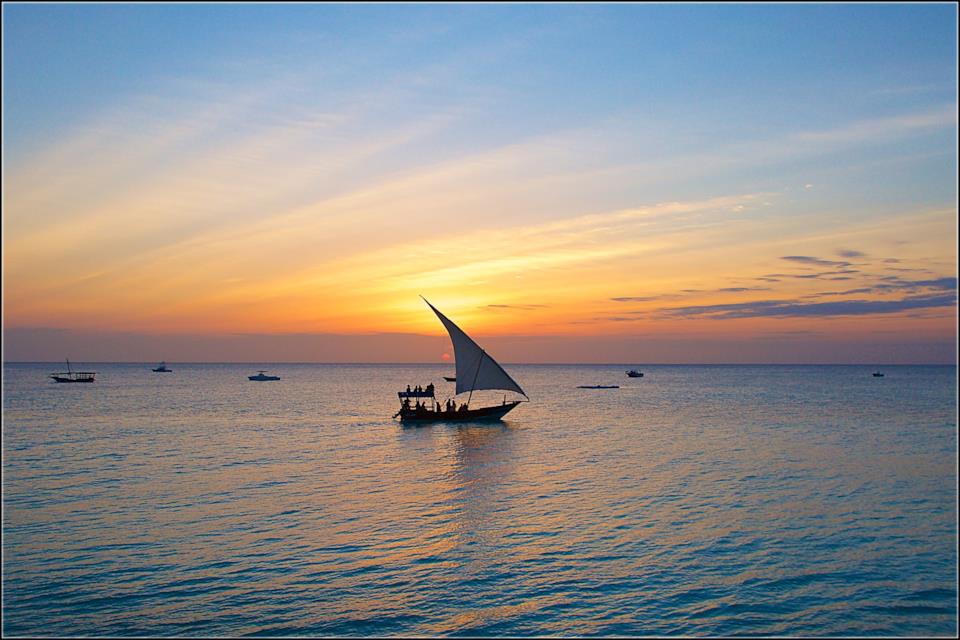 Scorcio di Zanzibar al tramonto