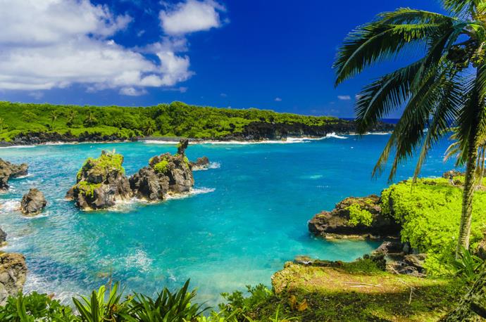 Spiaggia di Hana a Maui nelle Hawaii