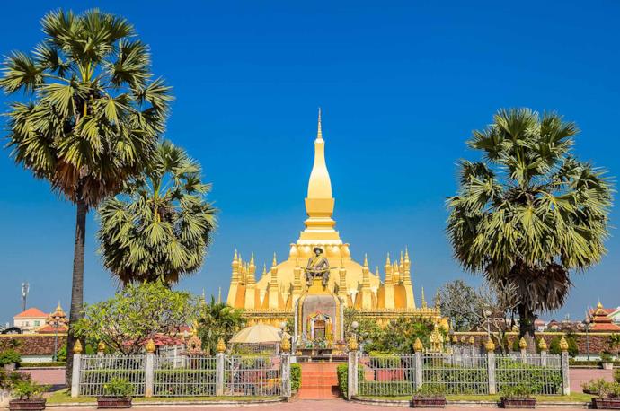 Pha That Luang a Vientiane, Laos