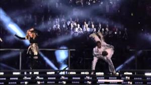 Madonna almost falling During Superbowl Halftime Show