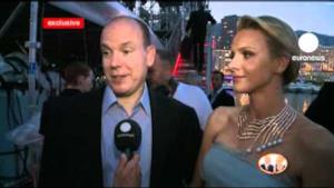 Prince Albert II and Princess Charlène of Monaco assist...