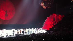 Outside The Wall - Dave Gilmour and Nick Mason join Roger Waters on stage 12may 2011