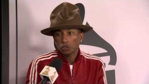 Pharrell intervistato ai 56esimi Grammy Awards 2014