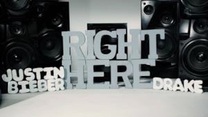 Justin Bieber - Right Here (Lyrics video) ft. Drake