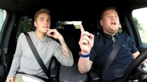 Justin Bieber, confessioni hot da James Corden (video)