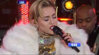 Miley Cyrus l'esibizione di capodanno a Times Square NY